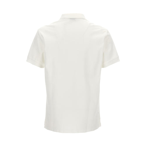 Burberry White Cotton Polo Shirt