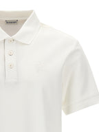 Burberry White Cotton Polo Shirt