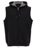 Brunello Cucinelli Black Cotton Sleeveless Jacket