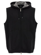 Brunello Cucinelli Black Cotton Sleeveless Jacket