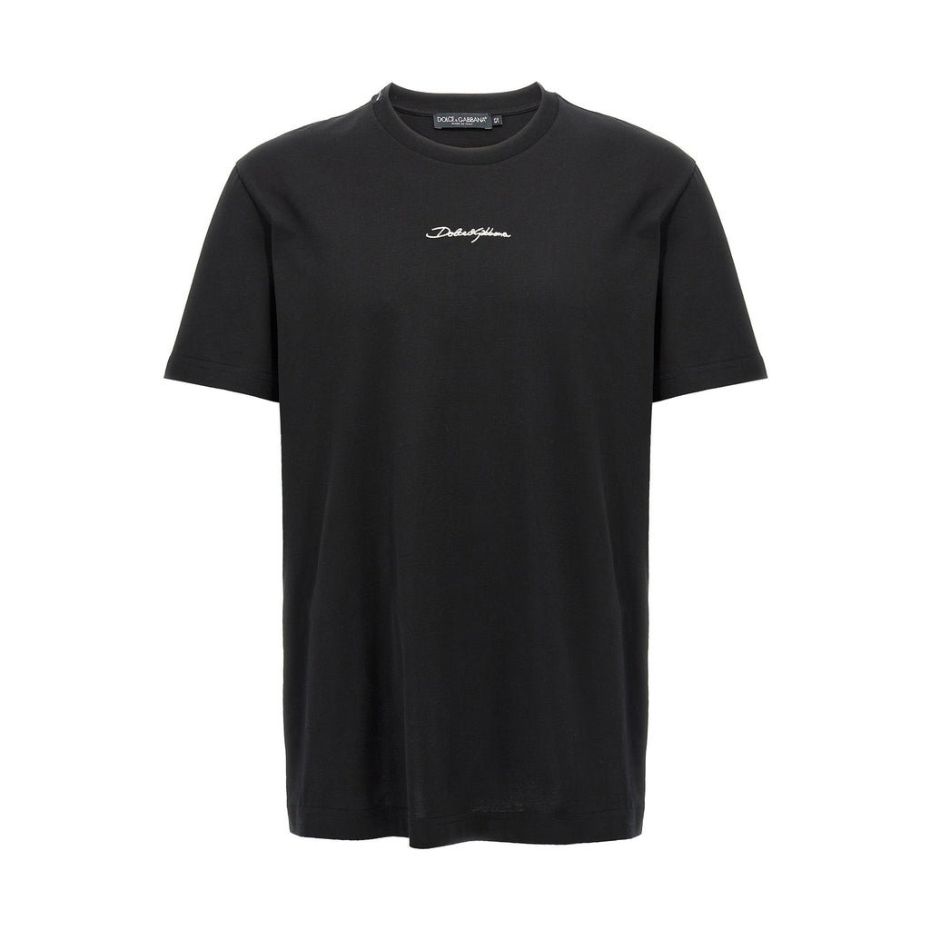 Dolce & Gabbana Black Cotton T-Shirt
