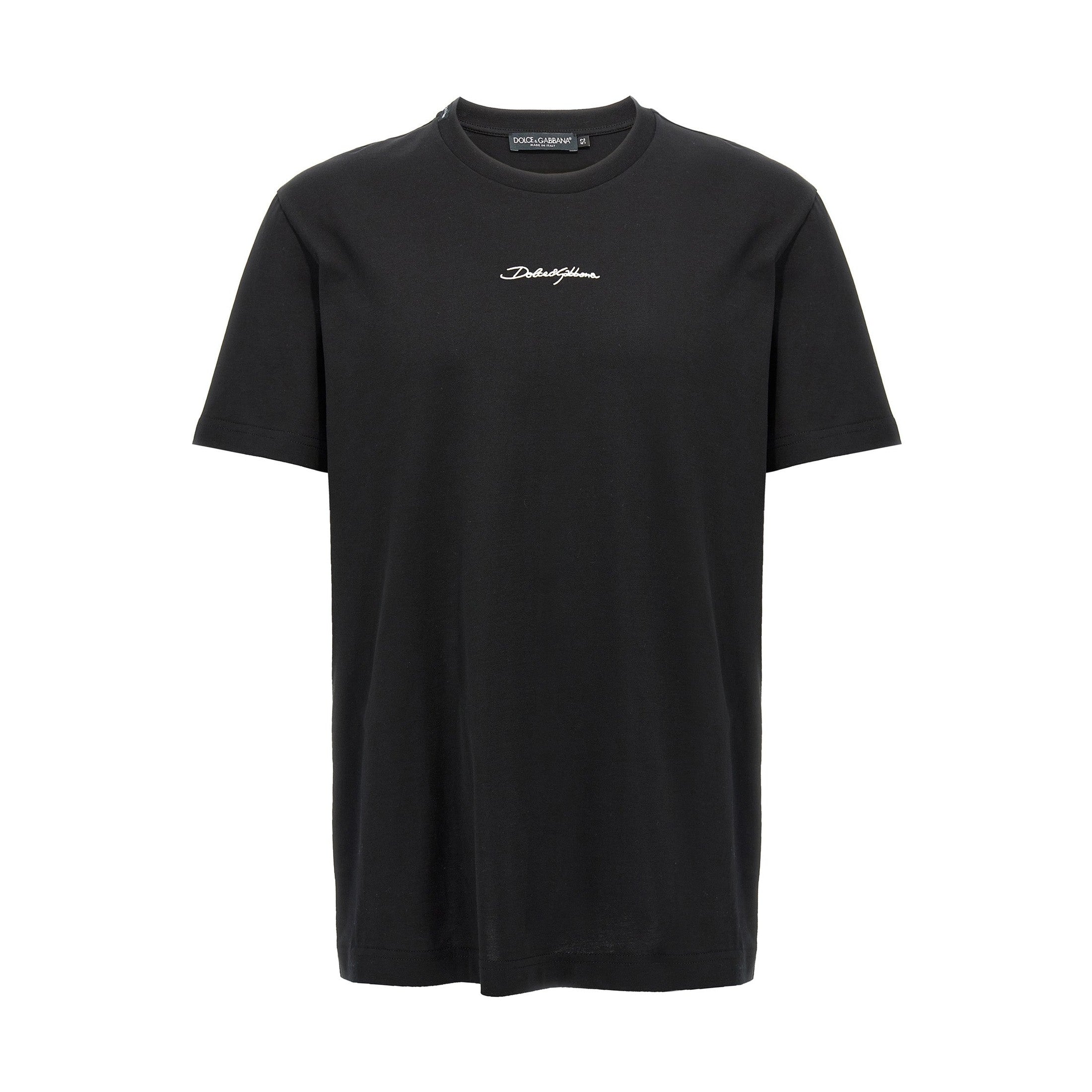 Dolce & Gabbana Black Cotton T-Shirt
