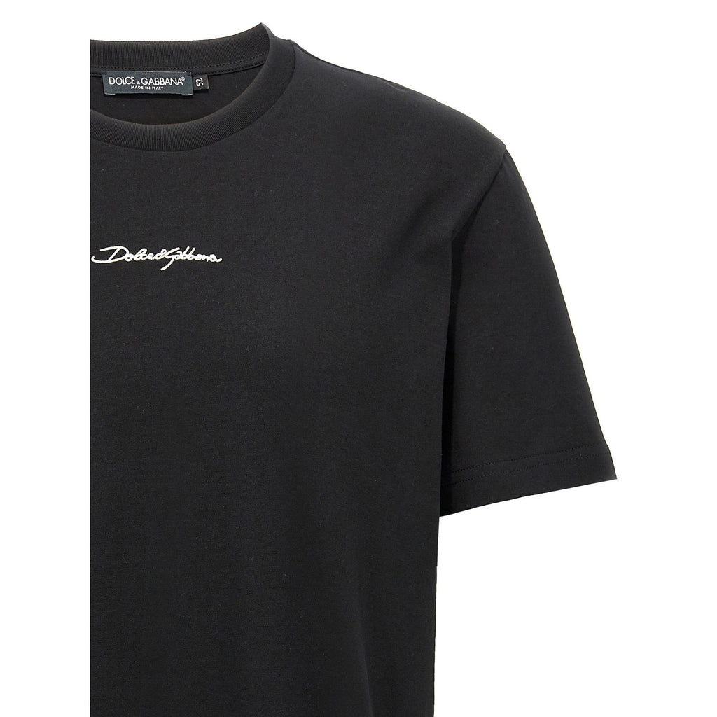 Dolce & Gabbana Black Cotton T-Shirt