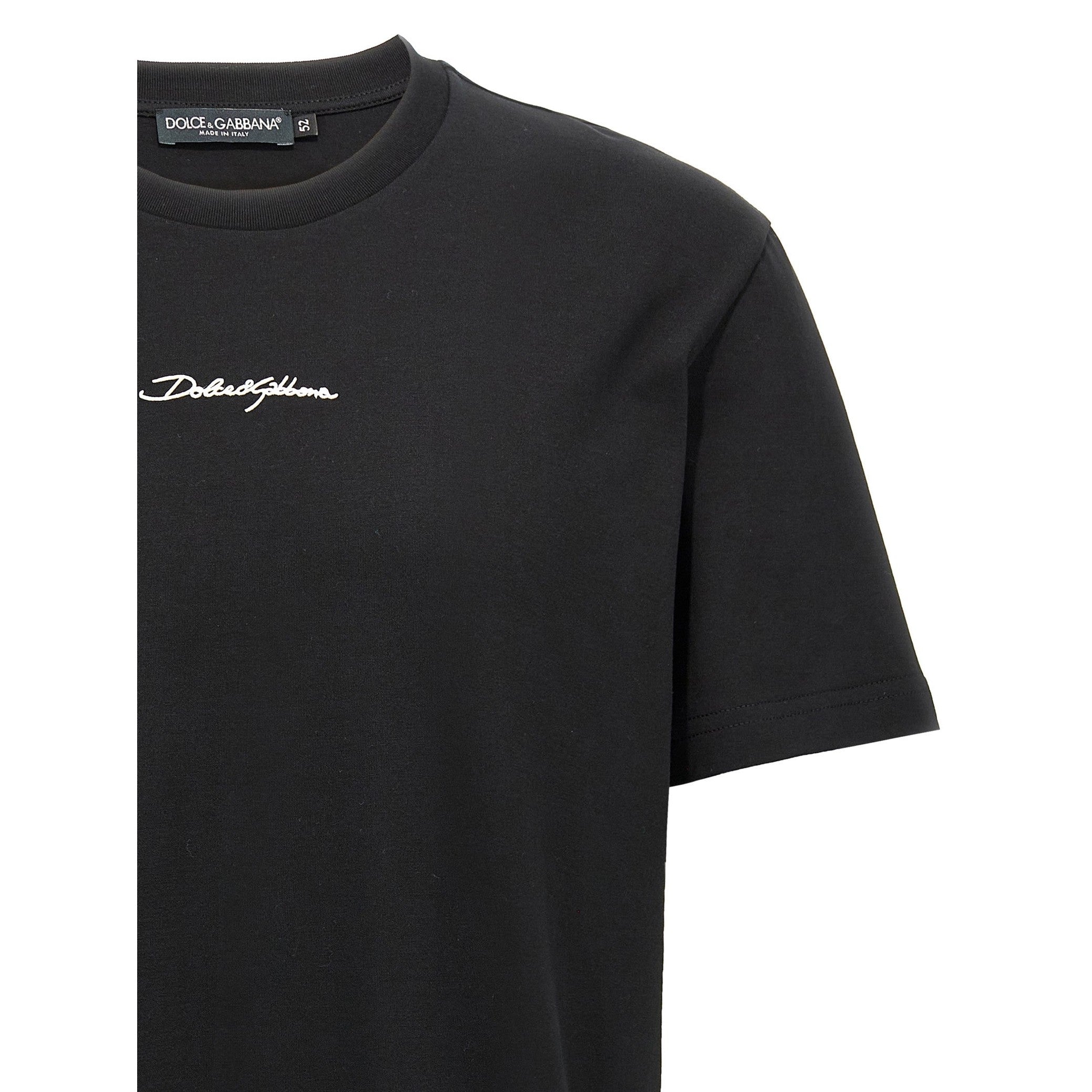 Dolce & Gabbana Black Cotton T-Shirt