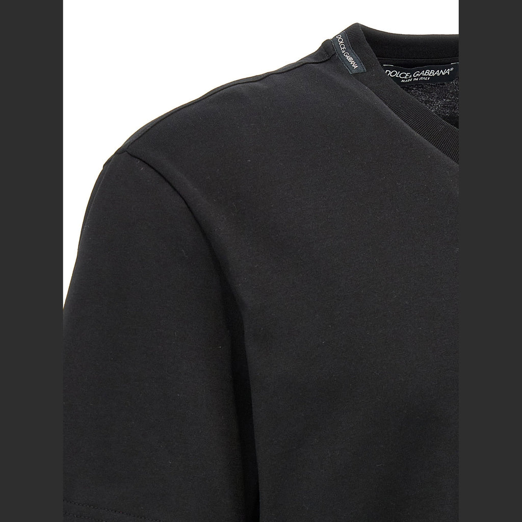 Dolce & Gabbana Black Cotton T-Shirt