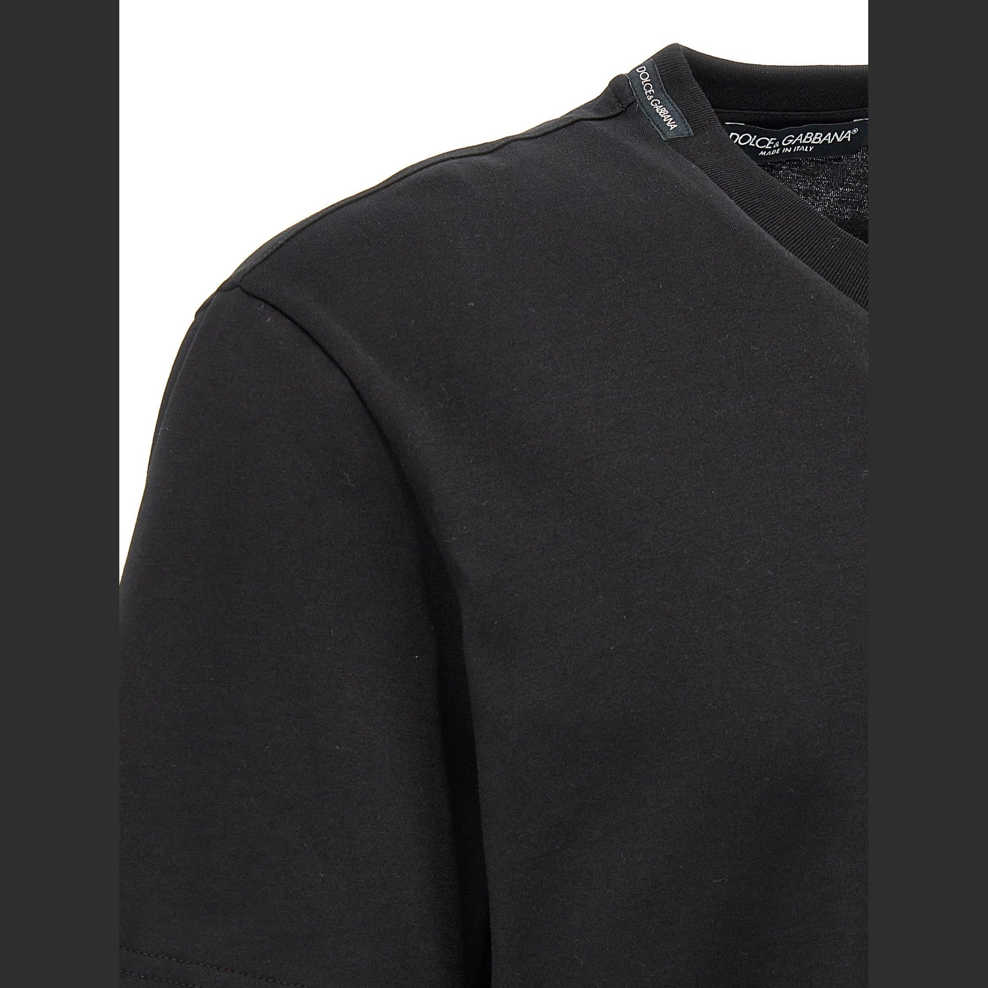 Dolce & Gabbana Black Cotton T-Shirt