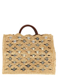 Paco Rabanne Beige Raffia Handbag