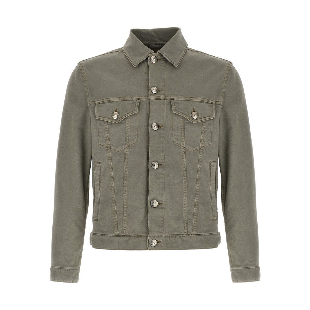 Brunello Cucinelli Gray Cotton Denim Jacket