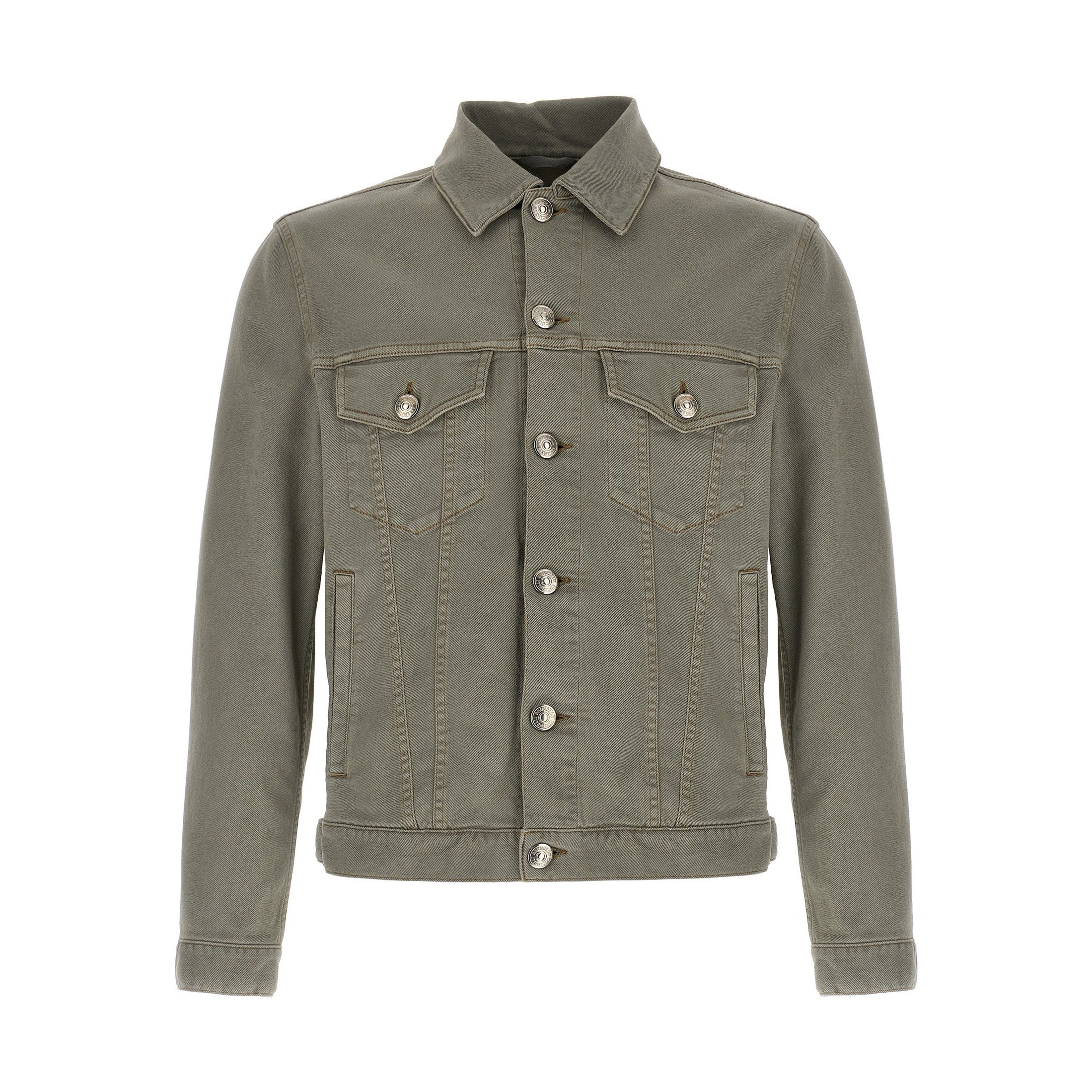Brunello Cucinelli Gray Cotton Denim Jacket