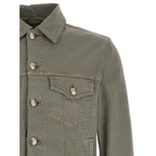 Brunello Cucinelli Gray Cotton Denim Jacket