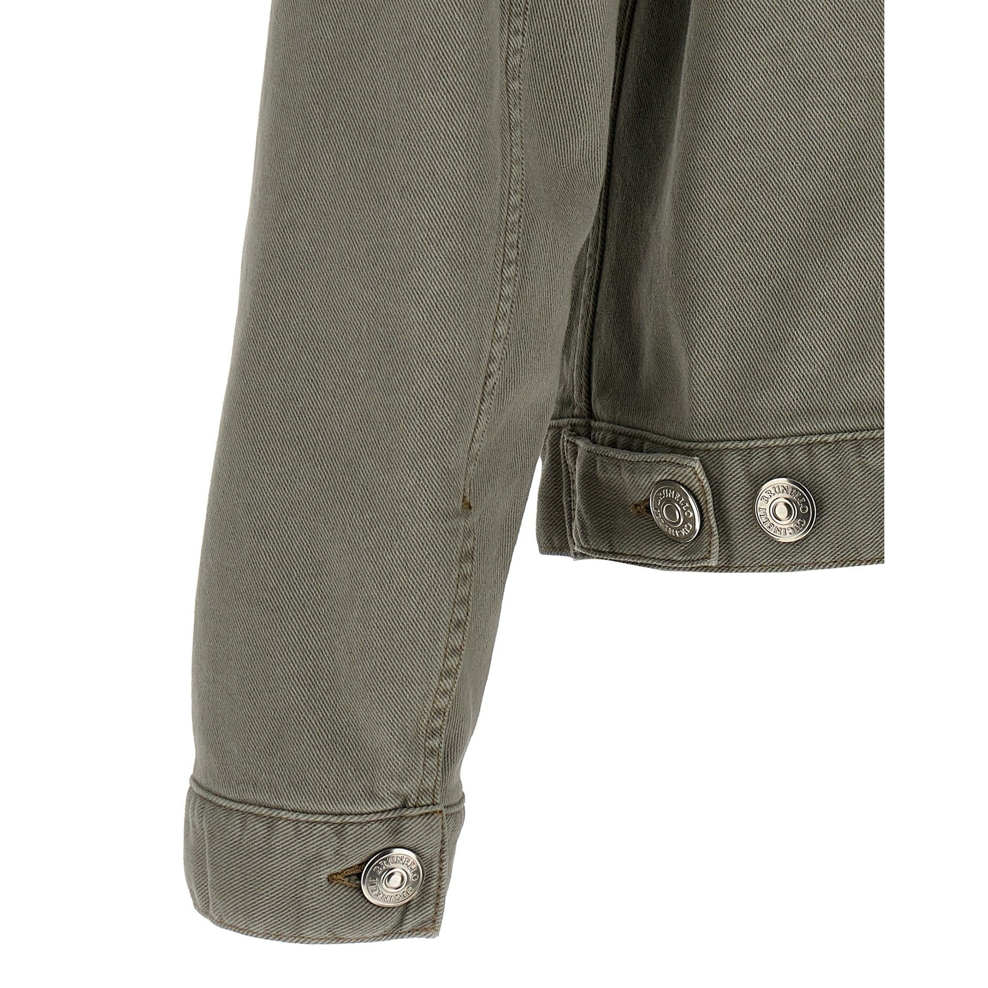 Brunello Cucinelli Gray Cotton Denim Jacket