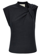 Isabel Marant Black Cotton Sleeveles T-Shirt