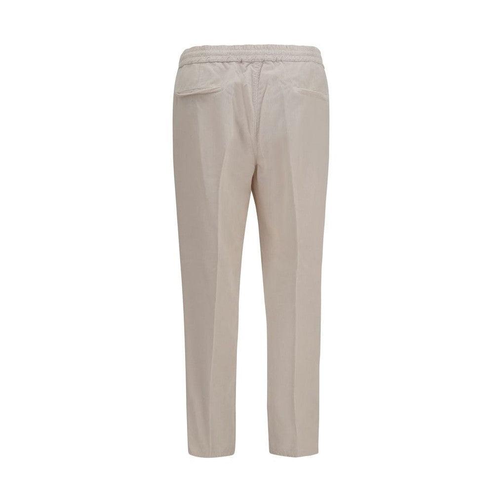 Brunello Cucinelli Beige Cotton Casual Pants