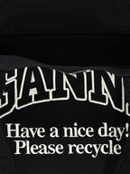 Ganni Bicolor Recycled Cotton Tote Bag