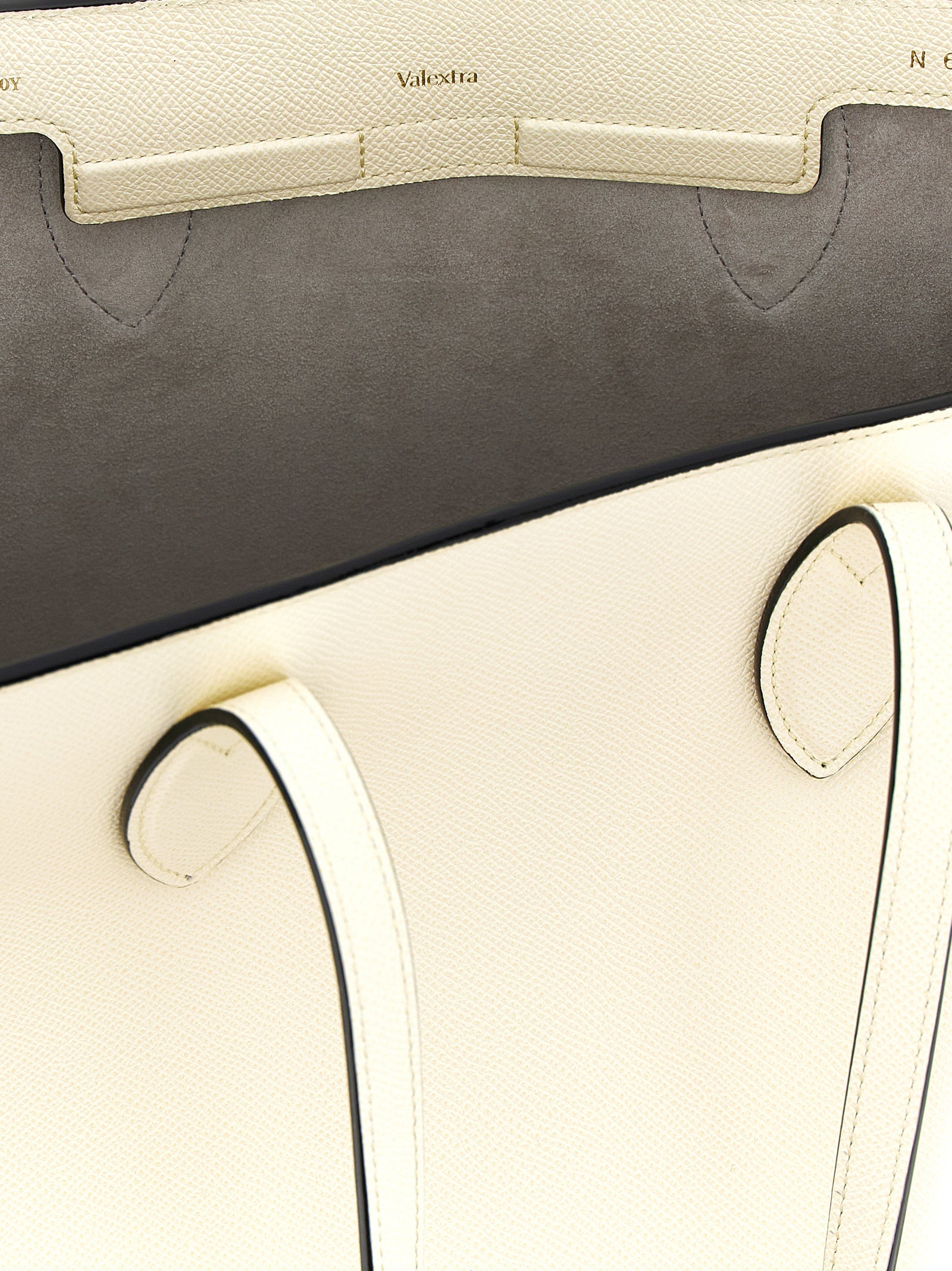 Valextra White Calfskin Tote Bag
