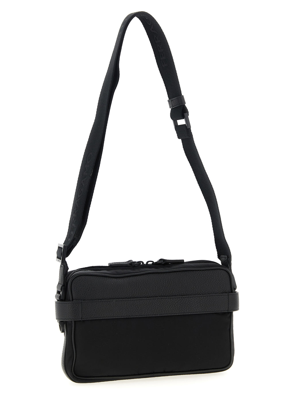 Ferragamo Black Fabric Crossbody Bag