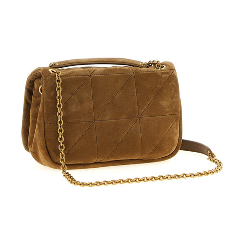 Beige Calfskin Shoulder Bag