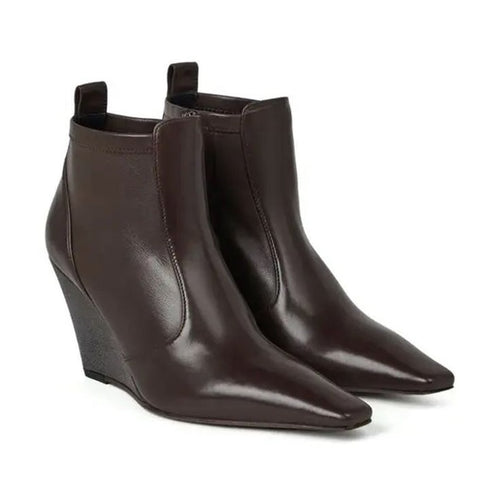 Brunello Cucinelli Brown Leather Ankle Boots