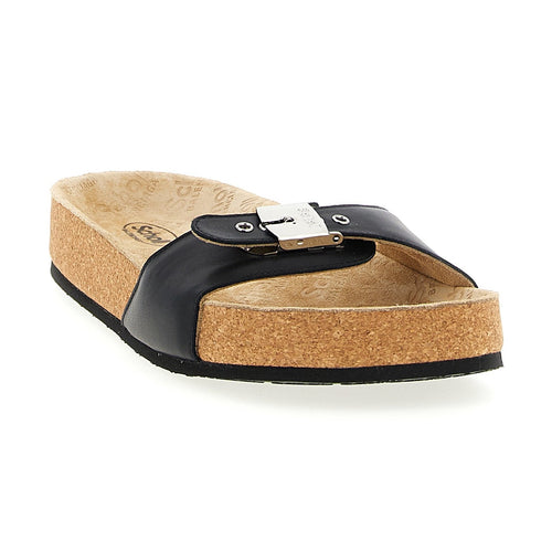 Balenciaga Black Calfskin Slides