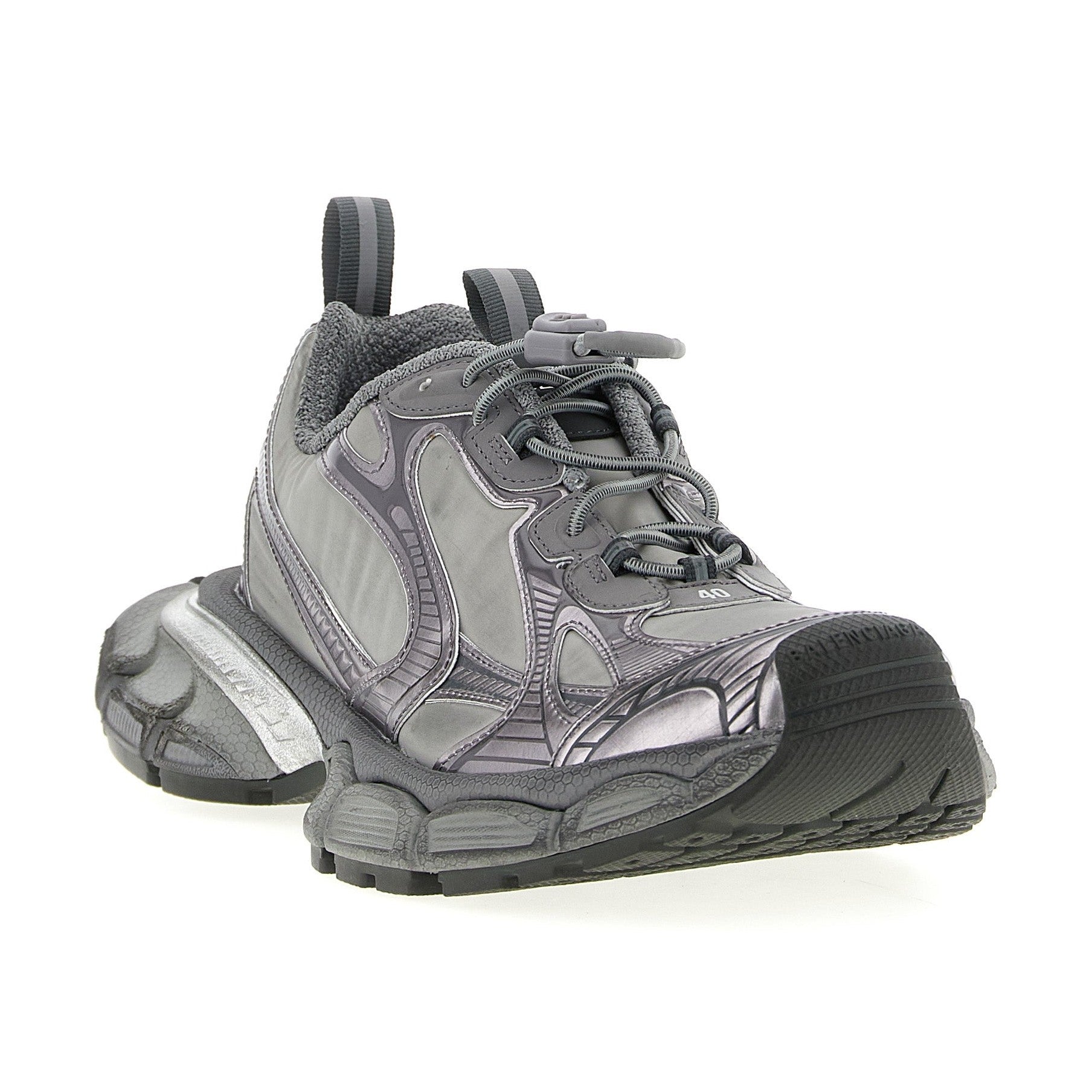 Balenciaga Gray Polyester Athletic Sneakers