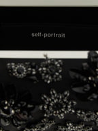 Self-Portrait Black Polyester Clutch Bag