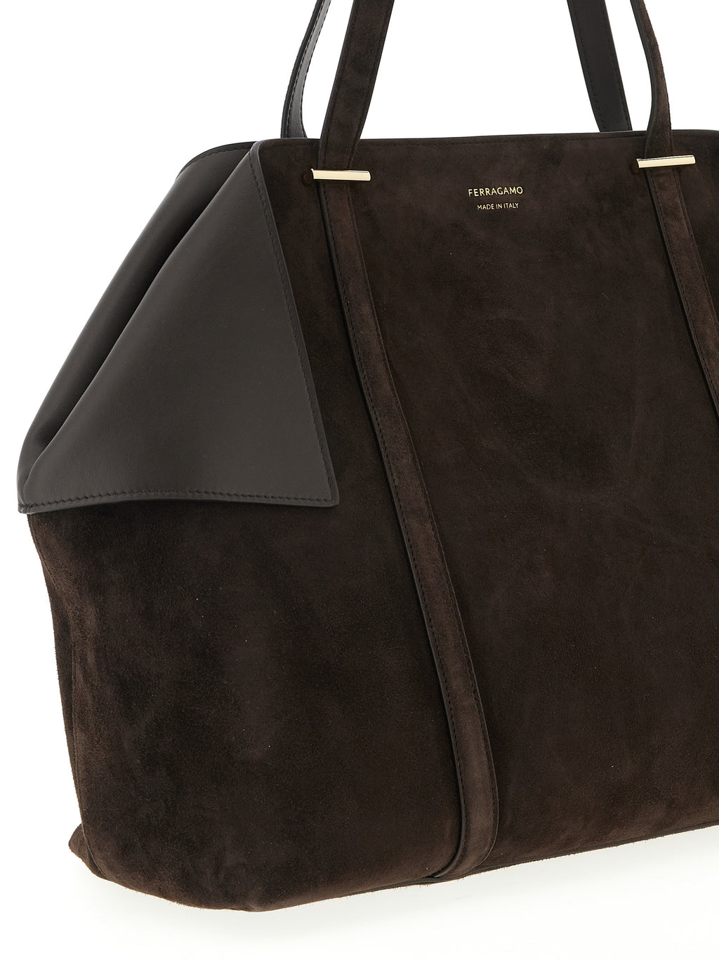 Ferragamo Brown Goatskin Shoulder Bag