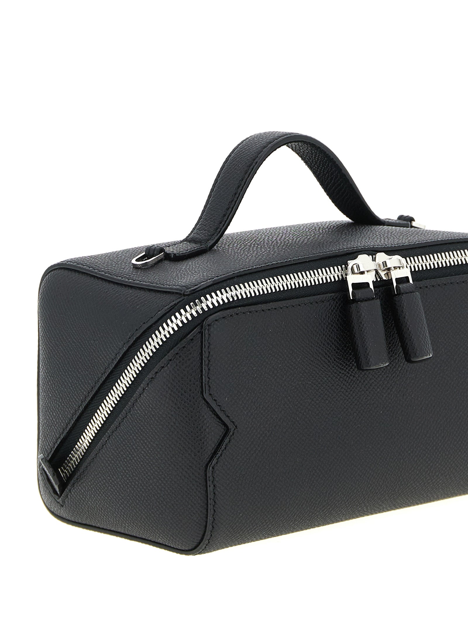 Valextra Black Calfskin Crossbody Bag