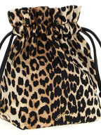 Ganni Brown Recycled Polyamide Clutch Bag