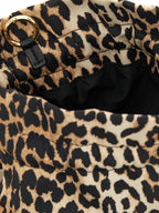 Ganni Brown Recycled Polyamide Clutch Bag