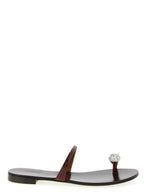 Giuseppe Zanotti Brown Calfskin Slides
