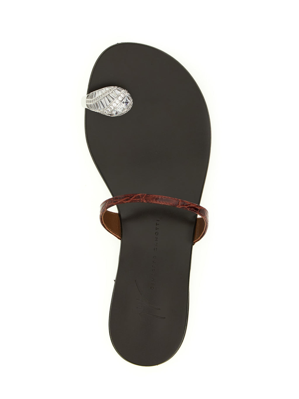 Giuseppe Zanotti Brown Calfskin Slides