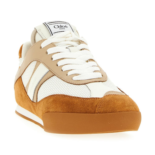Chloé Beige Polyester Low Top Sneakers