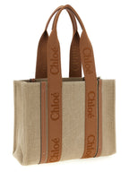 Chloé Brown Linen Tote Bag