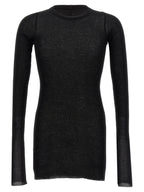 Rick Owens Black Viscose T-Shirt