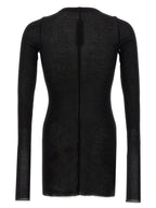 Rick Owens Black Viscose T-Shirt