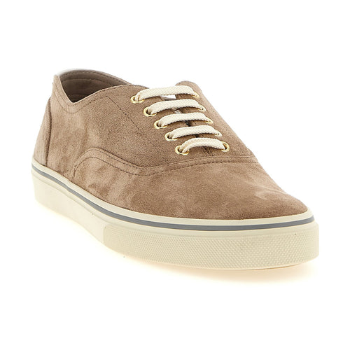 Brunello Cucinelli Beige Calfskin Low Top Sneakers