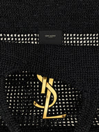 Saint Laurent Black Raffia Tote Bag