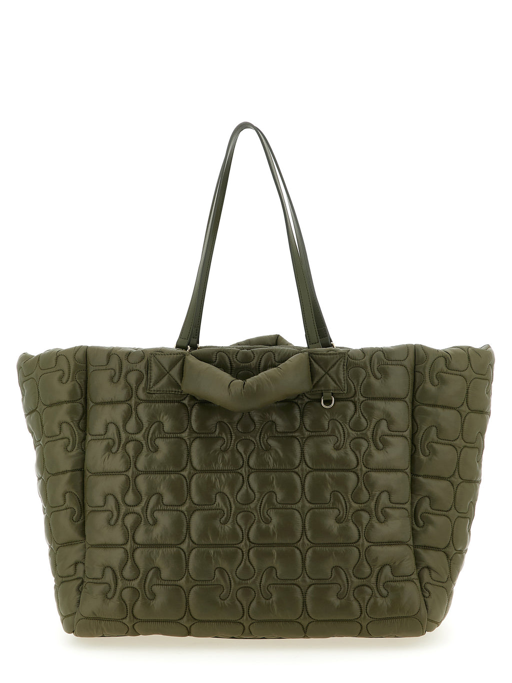 Ganni Bicolor Recycled Polyamide Tote Bag