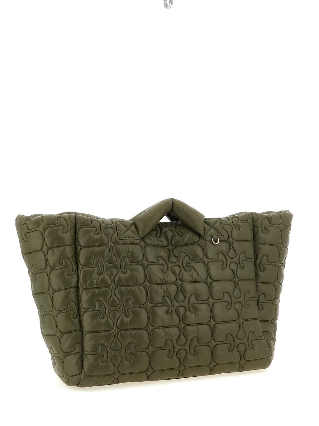 Ganni Bicolor Recycled Polyamide Tote Bag