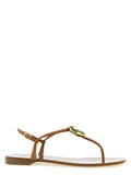 Giuseppe Zanotti Brown Lamb Leather Flat Sandals