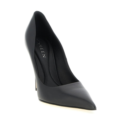 Alexander McQueen Black Calfskin High Heel Pumps