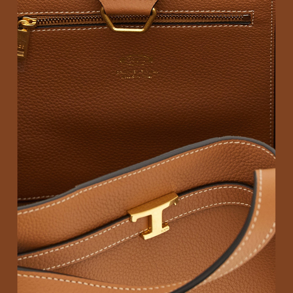 Tod's Brown Calfskin Tote Bag