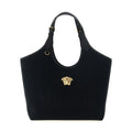 Versace Black Cotton Tote Bag