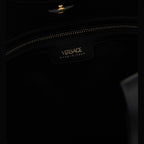 Versace Black Cotton Tote Bag