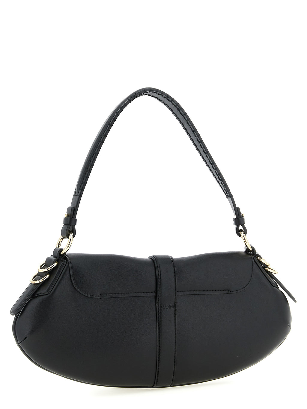 Ganni Black Leather Shoulder Bag