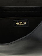 Ganni Black Leather Shoulder Bag