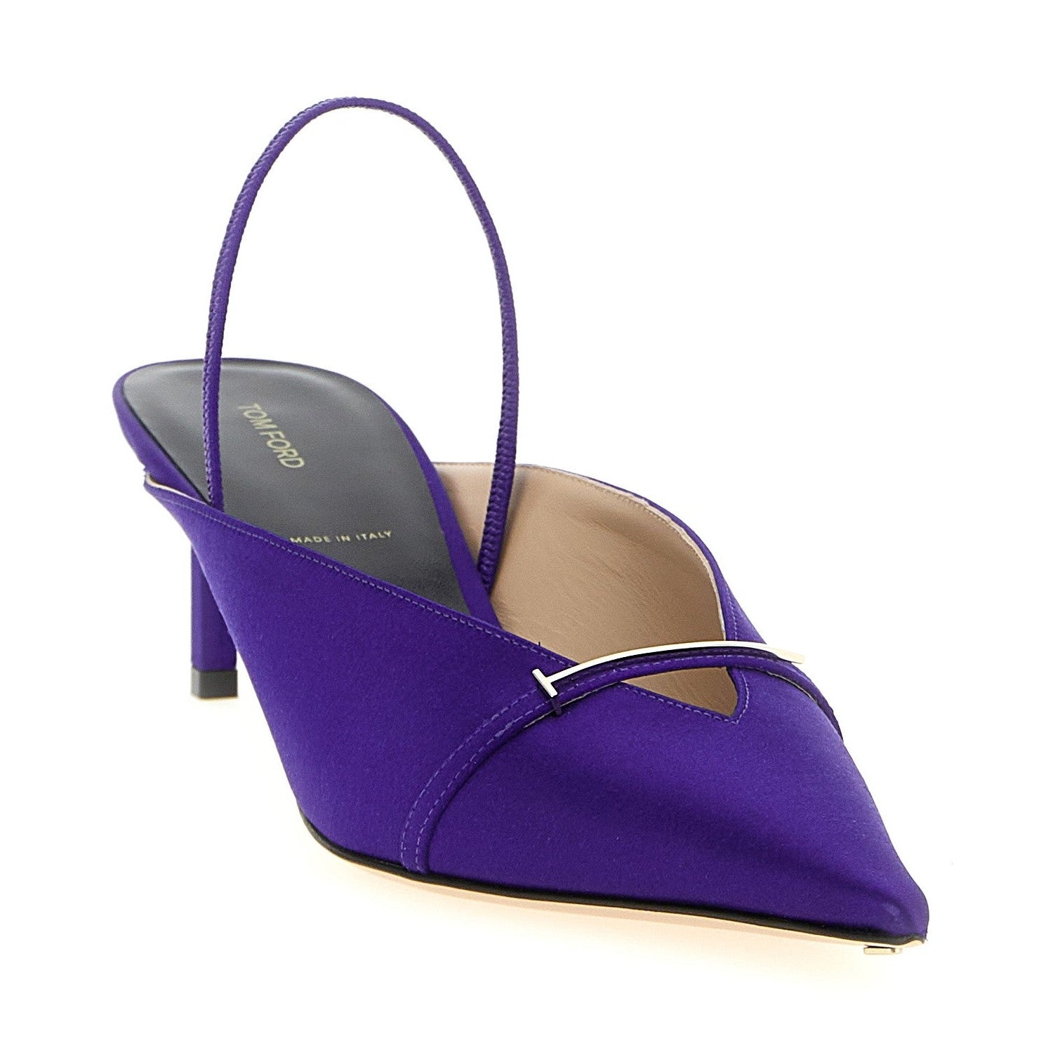 Tom Ford Purple Viscose Mid Heel Pumps