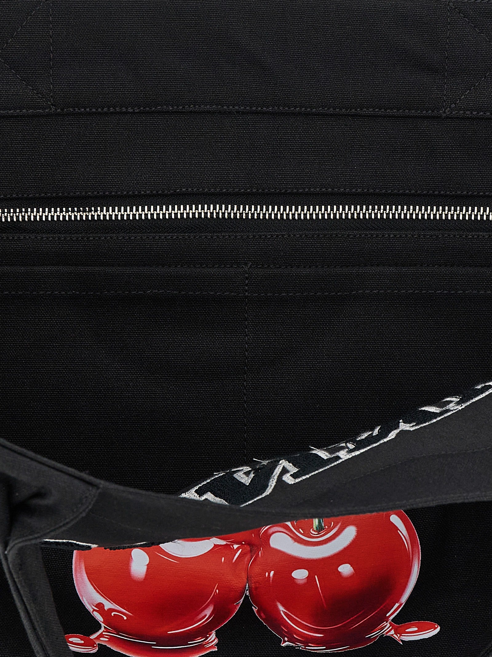 Ganni Black Recycled Cotton Tote Bag