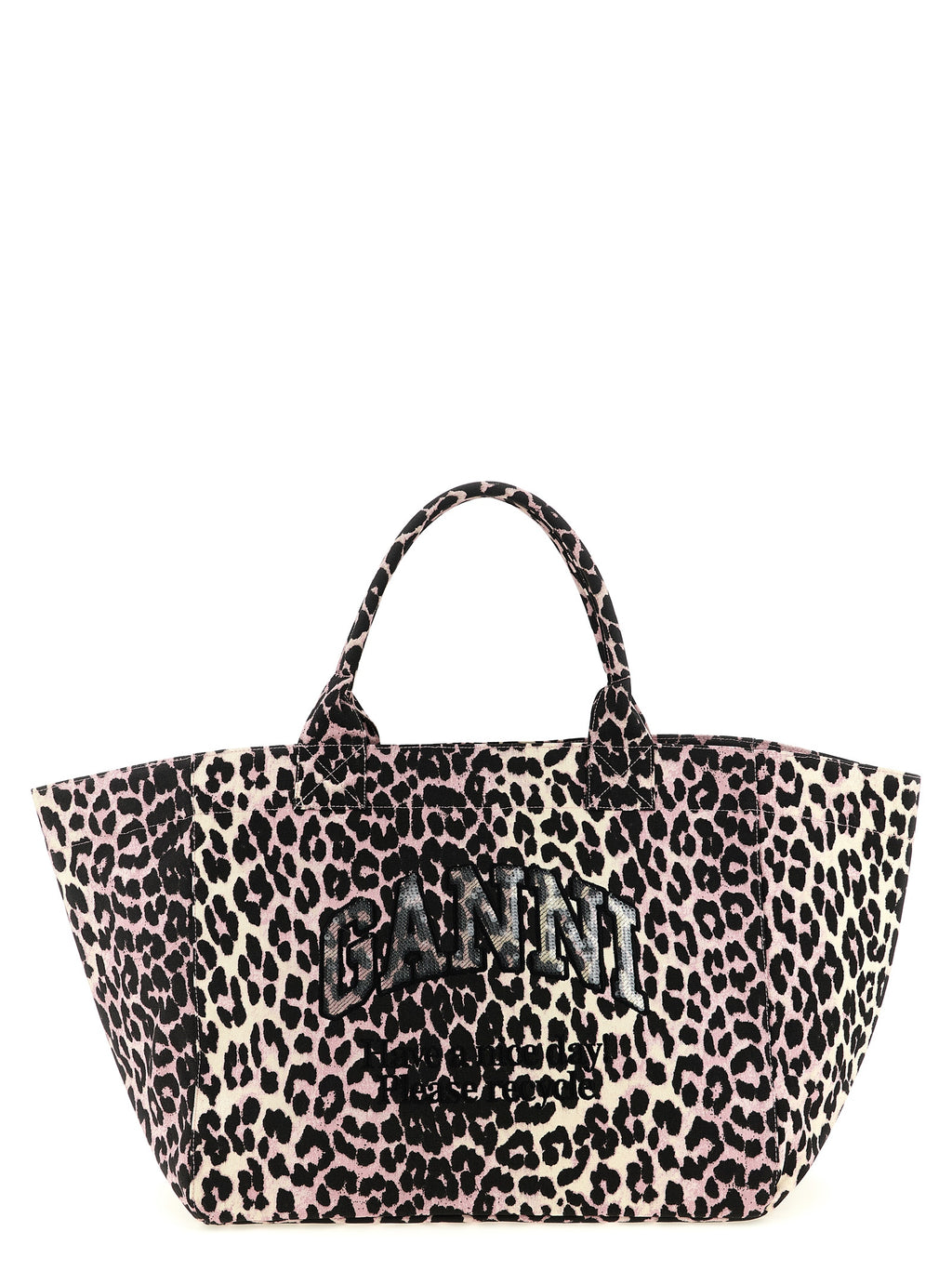 Ganni Multicolor Recycled Cotton Tote Bag