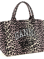 Ganni Multicolor Recycled Cotton Tote Bag